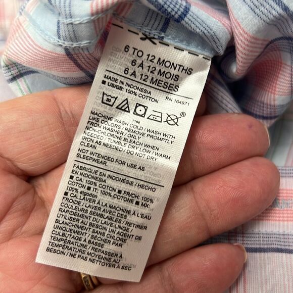 Janie and Jack 100048902 The Madras Plaid Shirt NWT size 6-12 months - Picture 8 of 8